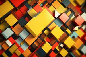 3D Render Colorful Retro Vintage Abstract Remix Design Background generative AI photo