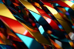 3D Render Dynamic Glossy Abstract Flowing Glitch Texture Design Background generative AI photo
