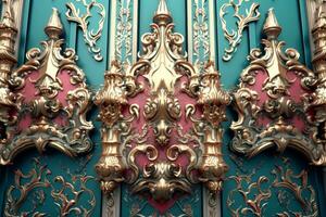 3D Render Intricate Baroque Unique Texture Background generative AI photo