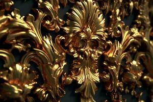 3D Render Intricate Baroque Unique Texture Background generative AI photo