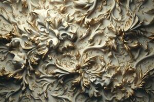 3D Render Intricate Baroque Unique Texture Background generative AI photo