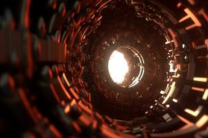 3D Render of a Cryptic Strange Otherworldly Dungeon Background generative AI photo