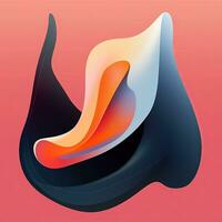 Abstract Organic Fluid Artistic Graphic Design generative AI photo