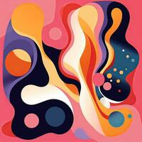 Abstract Organic Fluid Artistic Graphic Design generative AI photo