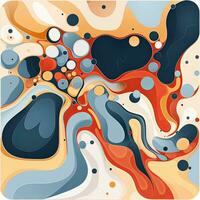 Abstract Organic Fluid Artistic Graphic Design generative AI photo