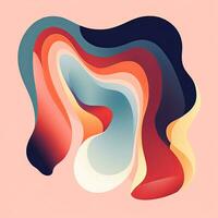 Abstract Organic Fluid Artistic Graphic Design generative AI photo