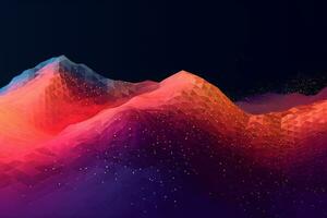 Abstract Wave Mesh Point Cloud Array Background Design generative AI photo