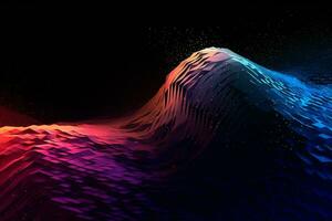 Abstract Wave Mesh Point Cloud Array Background Design generative AI photo