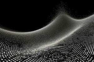 Abstract Wave Mesh Point Cloud Array Background Design generative AI photo