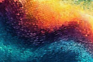 Abstract Wave Mesh Point Cloud Array Background Design generative AI photo