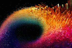 Abstract Wave Mesh Point Cloud Array Background Design generative AI photo