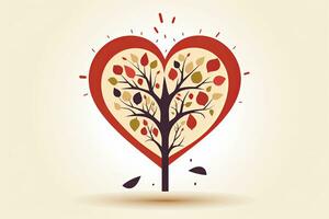 Diverse and Unique Minimalist Sleek and Defined Heart Design Graphic generative AI photo