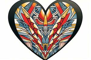 Diverse and Unique Minimalist Sleek and Defined Heart Design Graphic generative AI photo