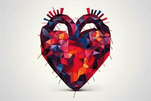 Diverse and Unique Minimalist Sleek and Defined Heart Design Graphic generative AI photo