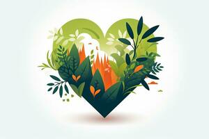 Diverse and Unique Minimalist Sleek and Defined Heart Design Graphic generative AI photo