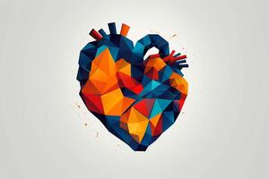 Diverse and Unique Minimalist Sleek and Defined Heart Design Graphic generative AI photo