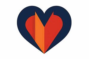 Diverse and Unique Minimalist Sleek and Defined Heart Design Graphic generative AI photo
