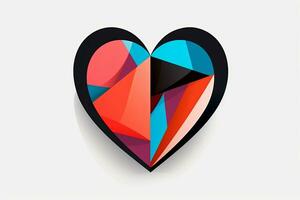 Diverse and Unique Minimalist Sleek and Defined Heart Design Graphic generative AI photo