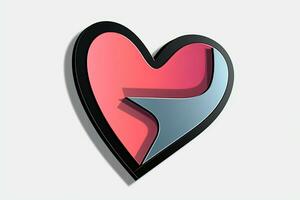 Diverse and Unique Minimalist Sleek and Defined Heart Design Graphic generative AI photo