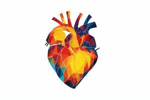 Diverse and Unique Minimalist Sleek and Defined Heart Design Graphic generative AI photo