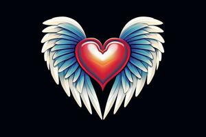Diverse and Unique Minimalist Sleek and Defined Heart Design Graphic generative AI photo