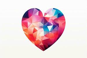 Diverse and Unique Minimalist Sleek and Defined Heart Design Graphic generative AI photo