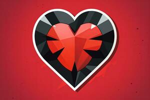 Diverse and Unique Minimalist Sleek and Defined Heart Design Graphic generative AI photo