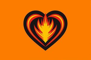 Diverse and Unique Minimalist Sleek and Defined Heart Design Graphic generative AI photo