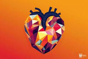 Diverse and Unique Minimalist Sleek and Defined Heart Design Graphic generative AI photo