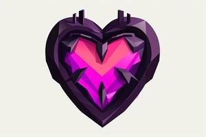 Diverse and Unique Minimalist Sleek and Defined Heart Design Graphic generative AI photo