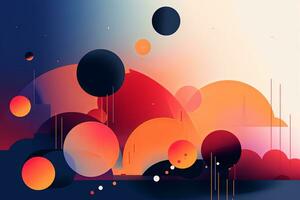 Dreamy Colorful Sleek Abstract Design Background generative AI photo