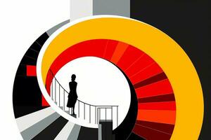 Dreamy Staircase Design Background generative AI photo