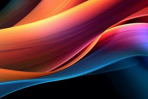 Dynamic Colored Lines Gradient Abstract Background generative AI photo