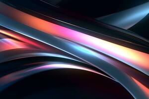 Dynamic Colored Lines Gradient Abstract Background generative AI photo