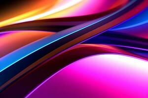 Dynamic Colored Lines Gradient Abstract Background generative AI photo