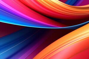 Dynamic Colored Lines Gradient Abstract Background generative AI photo