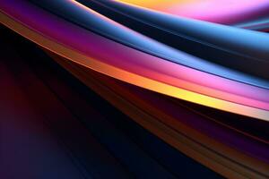 Dynamic Colored Lines Gradient Abstract Background generative AI photo