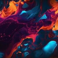 Dynamic Fluid Vibrant Flowing Abstract Background generative AI photo