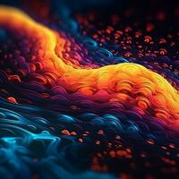 Dynamic Fluid Vibrant Flowing Abstract Background generative AI photo