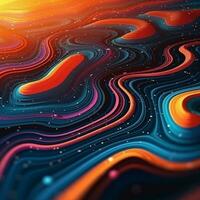 Dynamic Fluid Vibrant Flowing Abstract Background generative AI photo
