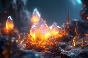 Enchanting Magic Realism 3D Render Background generative AI photo