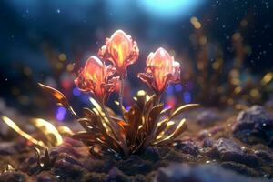 Enchanting Magic Realism 3D Render Background generative AI photo