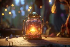 Enchanting Magic Realism 3D Render Background generative AI photo