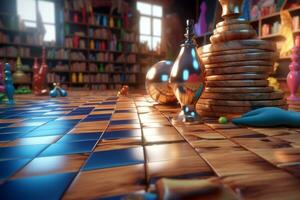 Enchanting Magic Realism 3D Render Background generative AI photo