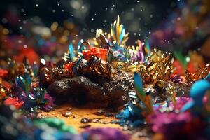 Enchanting Magic Realism 3D Render Background generative AI photo
