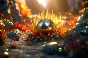 Enchanting Magic Realism 3D Render Background generative AI photo