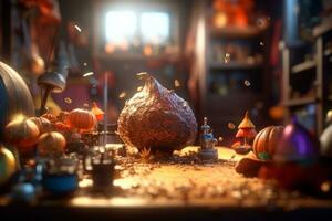 Enchanting Magic Realism 3D Render Background generative AI photo