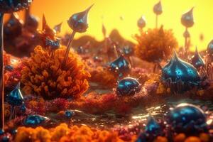 Enchanting Magic Realism 3D Render Background generative AI photo