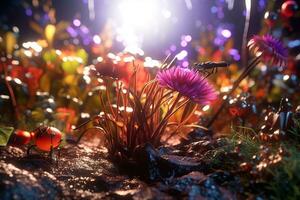 Enchanting Magic Realism 3D Render Background generative AI photo