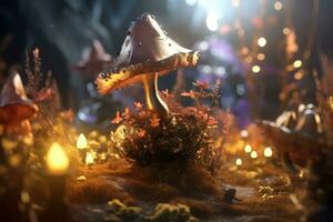 Enchanting Magic Realism 3D Render Background generative AI photo